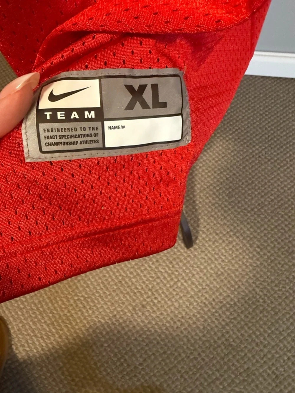 Nike Ohio State Buckeyes #2 Football Jersey Men’s XL Red NCAA - Picture 3 of 7